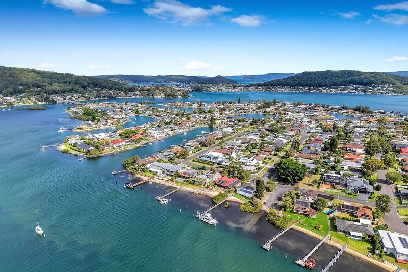 Aerial view of St Huberts Island, NSW
